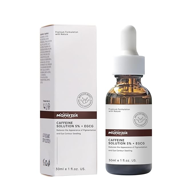Caffeine Solution 5% + EGCG, Caffeine Eye Serum For Face, 30 ML/ 1 PCS Moisturizing Under Eye Solution For Reduces Dark Circles & Puffiness.