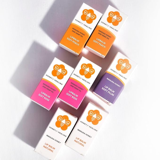 Manuka Honey Lip Balm 15+ UMF – Ultra-Hydrating Formula with Beeswax, Castor Oil & Organic Coconut Oil | 12+ Hour Moisture | Eco-Friendly Recyclable Tube | 0.25 oz / 7 g (Soft Rose)