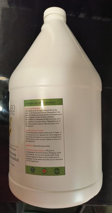 PUROLEO Witch Hazel Toner 128 Fl Oz/3784 ML (Packed in Canada) Refresh and Revitalize Your Skin with | Premium Bottle | Luxury Skin Care Toner | Facial Toner for Postpartum & Skincare