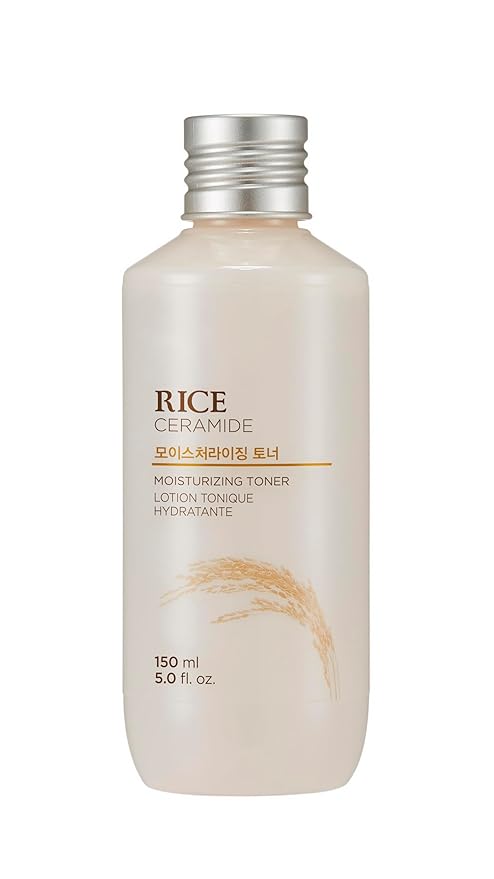 THE FACE SHOP Rice Ceramide Moisturizing Toner, Hydrating with Rice Water, Targets Dryness, Strengthens Skin Barrier, Lightweight, Korean Skin Care, 5.0 fl. oz.