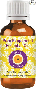 Deve herbes Pure Peppermint Essential Oil (Mentha piperita) Steam Distilled 100ml x 5 (16.9 oz)