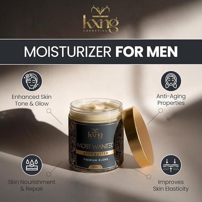 KXNG Cosmetics Shea Body Butter Cream – 4oz | Organic Body Butter for Men & Women with Raw Shea, Cocoa, Mango & Coconut Oil | Moisturizing Cream for All Skin Types – Most Wanted