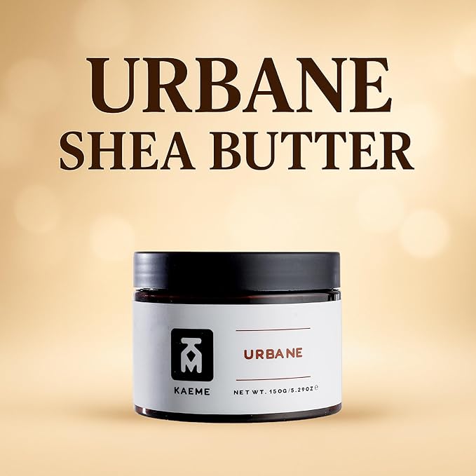 Kaeme.com Urbane Whipped Raw Shea Butter, Unrefined Skin Moisturizer with Coconut Oil, Handmade With Organic Body Butter For Women and Men (10.5oz/300g jar)