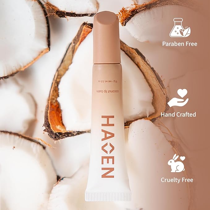 Organic Coconut Lip Balm – Hydrating, Non-Sticky & Silky Smooth | Natural, Paraben-Free | Coconut Oil, Shea Butter & Beeswax Lip Balm for Dry Lips