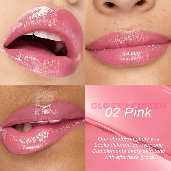 evpct 2Pcs Brown Dusty Pink Honey Lipstick Tinted Lip Balm, Moisturizing Tinted Lip Oil Stick Lipstick for Older Women, Sheer Lightweight Hydrating Shine Tinted Lip Balm Color Gloss Tint Stain