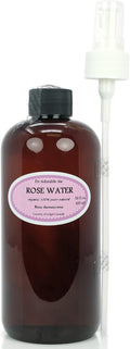 16 oz - Rose Water Spray - 100% Natural Organic Face Toner Alcohol-Free Cleanser Bulgarian Rose Hydrosol for Face and Hair by Dr Adorable