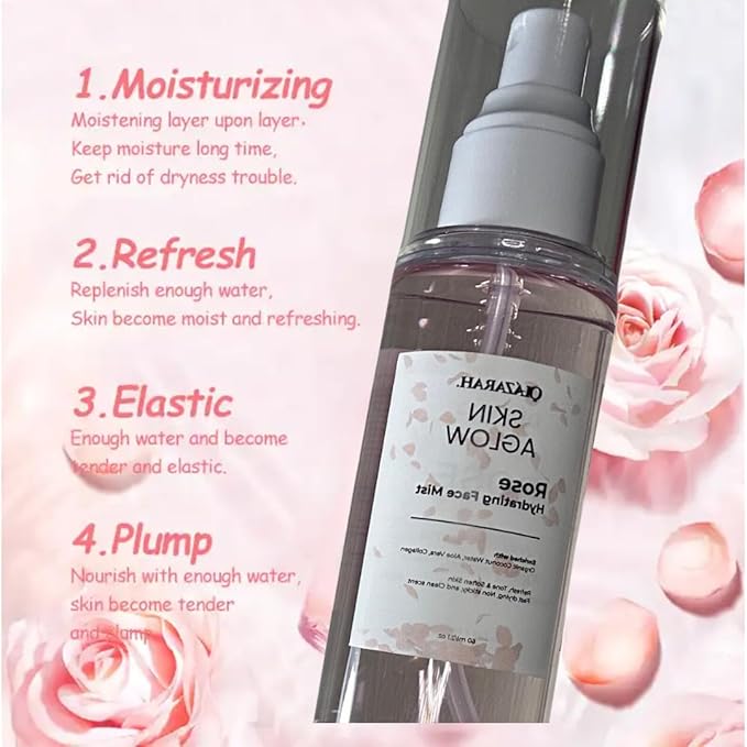 Rose Coconut Water Hydrating Face Mist - Refresh, Tone, and Hydrate Your Skin, 3 Fl. oz (Packaging May Vary)