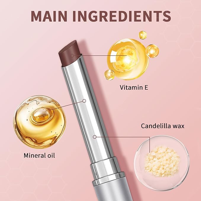 Honey Lipstick Sheer Tinted Lip Balm, Hydrating & Nourishing, Natural Glossy Finish, Moisturizing Lip Color for All Skin Tones Women, Nude