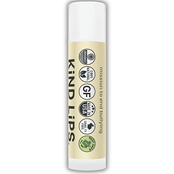 Kind Lips SPF 15 Organic Lemon Lip Balm 1 Pack – Natural Mineral SPF Lip Balm with Zinc Oxide Sunscreen – Beeswax Lip Care for Dry, Cracked Lips – Hypoallergenic, Petroleum Free, Non Toxic, Reef Safe