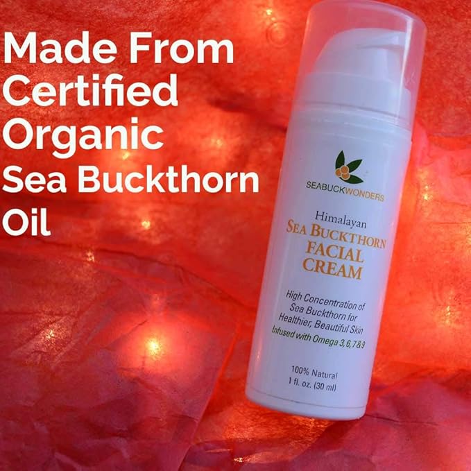 Seabuckwonders Organic Sea Buckthorn Facial Cream, 1 Ounce