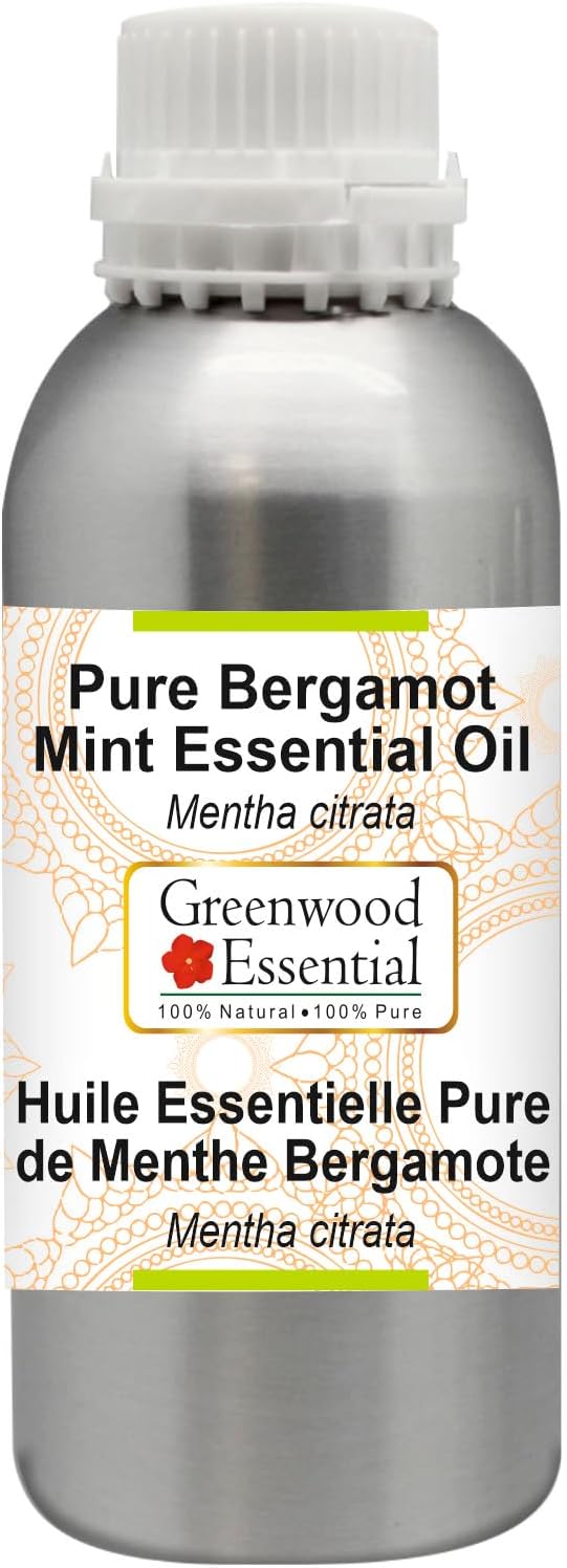 Greenwood Essential Pure Bergamot Mint Essential Oil (Mentha citrata) Steam Distilled 1250ml (42.2 oz)