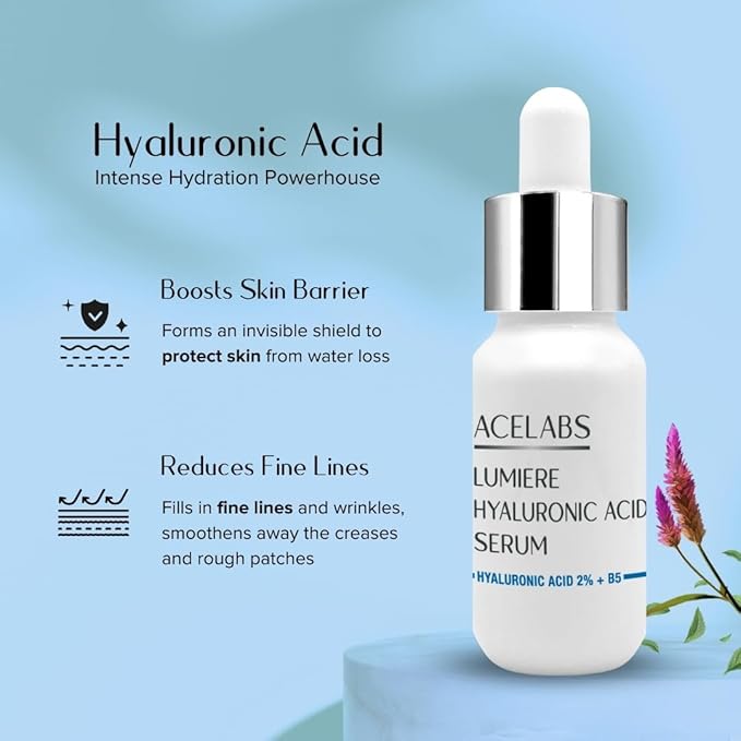 Hyaluronic Acid Serum 2% +Vitamin B5 for Face | Hydrates,Visibly Plumps Skin| All Skin Types | With 8 types of Hyaluronic Acid for Skin Moisture and Anti Aging | Hydrating Serum 1.01oz