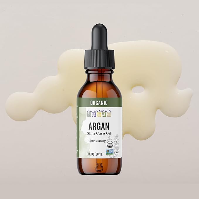 Aura Cacia Organic Skin Care Oil, Argan, 1-Fluid Ounce