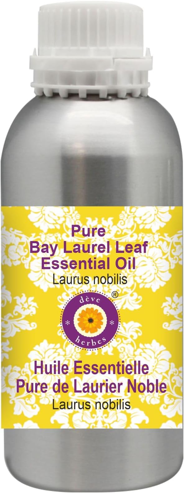 Deve Herbes Pure Bay Laurel Leaf Essential Oil (Laurus nobilis) Steam Distilled 300ml (10 oz)