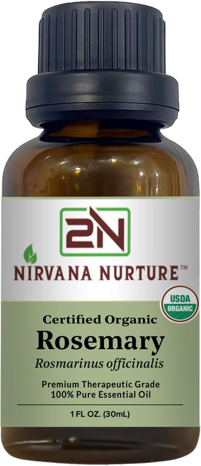 Rosemary Essential Oil, USDA Certified Organic, 100% Pure Undiluted, Aromatherapy Oil for Diffuser, Hair & Skin Care