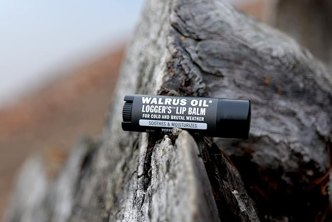 WALRUS OIL - Logger's Lip Balm, 2-Pack, Vegan, 100% Natural Ingredients - Peppermint & Clove Scent