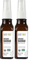 Aura Cacia Organic Skin Care Oil, Baobab, 1-Fluid Ounce (Pack of 2)