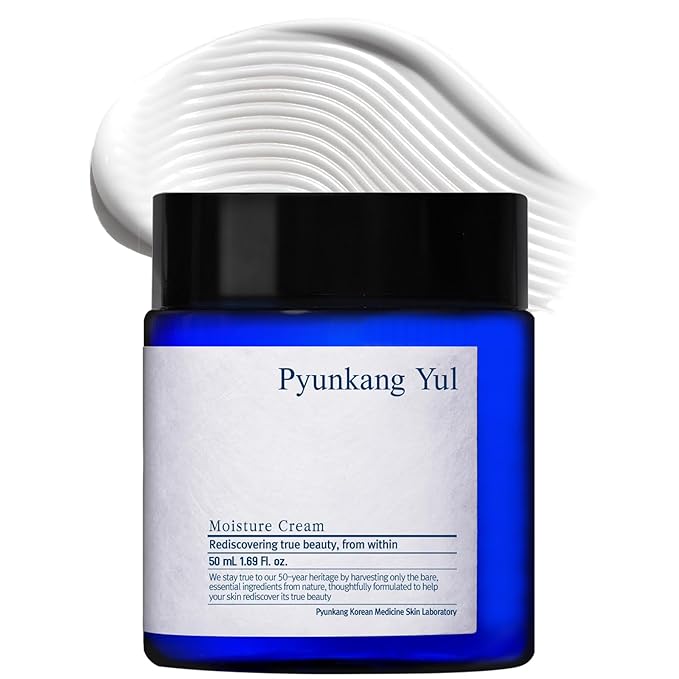 Pyunkang Yul PKY Moisture Cream for Deep Hydration with fresh finish, Lightweight face moisturizer for daily use, Minimal Ingredients, Zero-Irritation, Korean Skincare (1.69 Fl.Oz, 50ml)