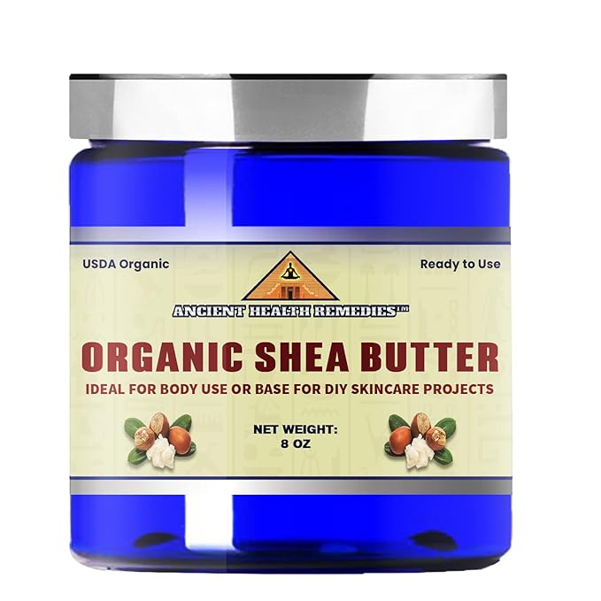 USDA Certified Organic Unrefined Raw AFRICAN IVORY SHEA BUTTER BLOCKS/JAR Bulk Size Grade A for Anti Aging, Dry Skin, Base for DIY Body Butter, Beauty, Skin Moisturizer & Hand Cream