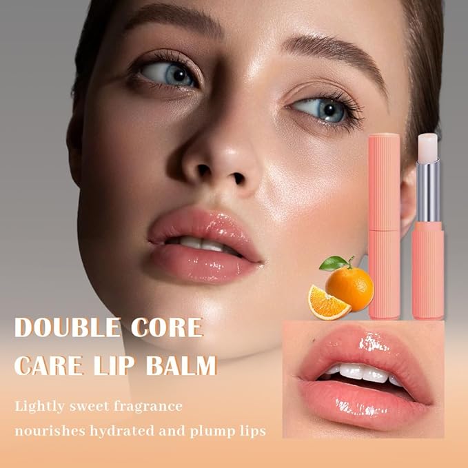 BINGBRUSH 3PCS Double Core Lipstick Set, Hydrating & Moisturizing Lipstick, Long Lasting Smooth Lip Color, Fruit Flavor Lipstick for Dry Lips