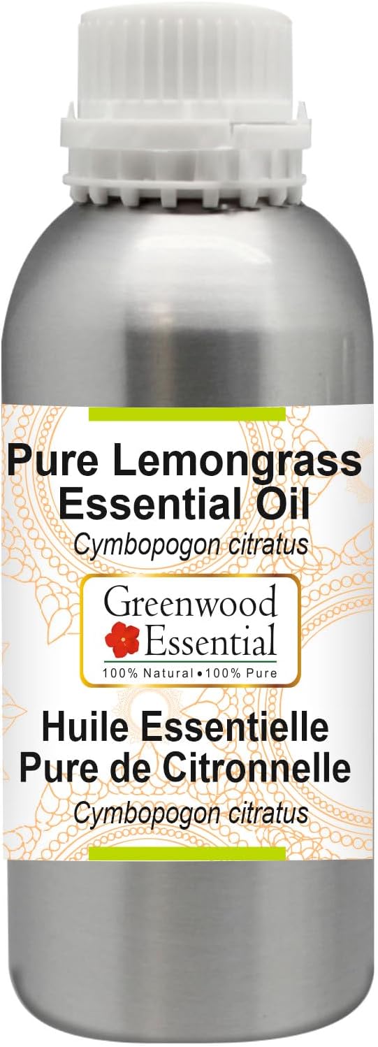 Greenwood Essential Pure Lemongrass Essential Oil (Cymbopogon citratus) Steam Distilled 1250ml (42.2 oz)