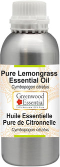 Greenwood Essential Pure Lemongrass Essential Oil (Cymbopogon citratus) Steam Distilled 630ml (21 oz)