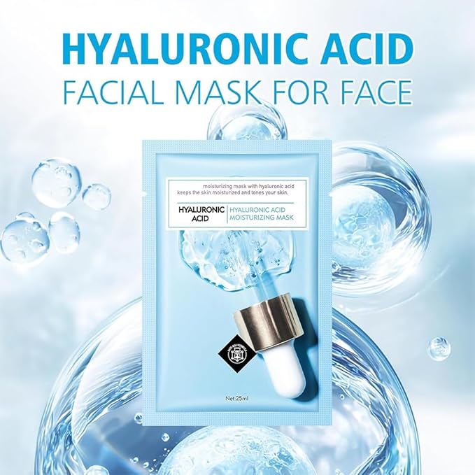 Facial Masks Skincare for Women,Moisturize Face Mask Sheet for Girl,Hydrating Face Mask for All Skin Types,Dry Skin & Sensitive Skin (10-Packs)