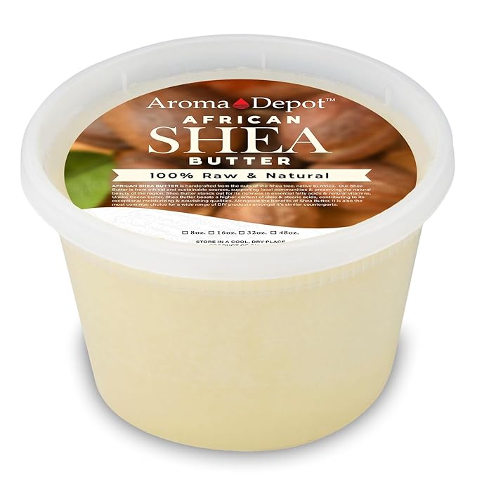 Raw African Shea Butter 16 oz Ivory/White Grade A 100% Pure Natural Unrefined Fresh Moisturizing, Ideal for Dry and Cracked Skin. It can be used in Body, Hair and Face.