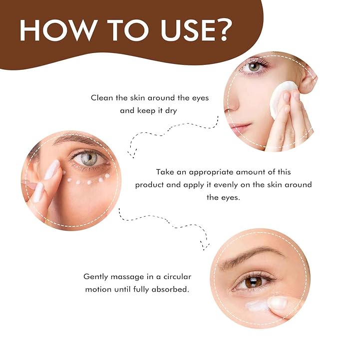 Natural Caffeine Eye Cream 50g for Dark Circles and Puffiness, Under Eye Wrinkles Fine Line and Eye Bags For Sensitive All Skin