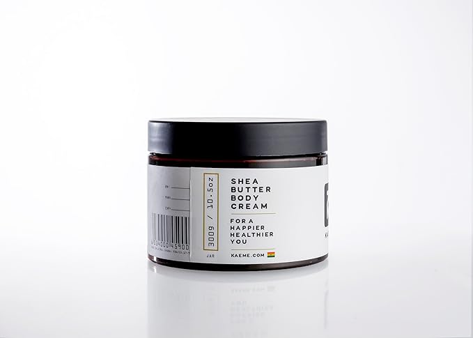 Kaeme.com Goldflakes Whipped Shea Body Butter – Non-Greasy, Fast-Absorbing, Made With Organic Shea,Coconut Oil, 24H Moisture for Dry Skin |Vitamin A, E & F | Crafted by Women Artisans(10.5oz/300g jar)