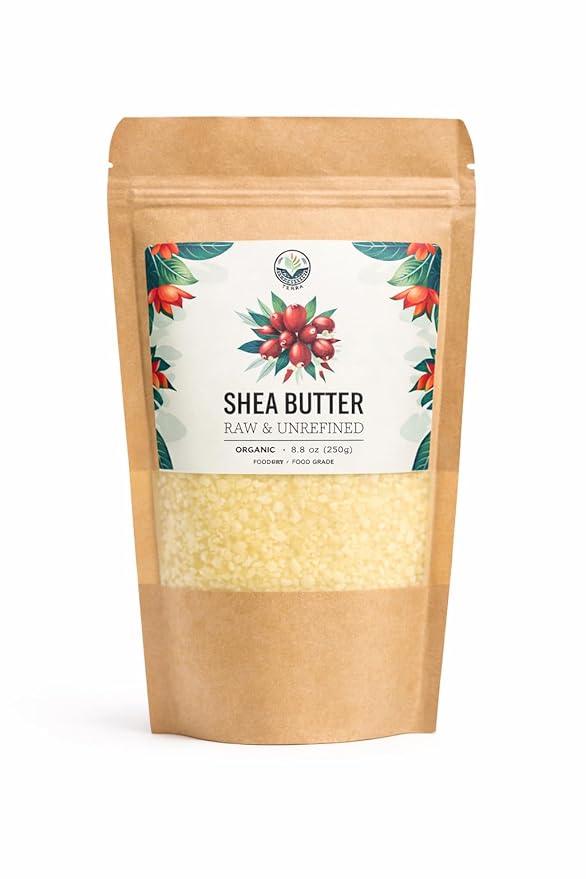 Raw African Shea Butter 250g (8.8oz) – 100% Pure Unrefined Organic, Moisturizer for Skin, Face, Hair & Body – Ethically Sourced from Ghana Women Cooperatives