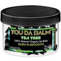 Organic Lip Balm, Tea Tree Flavor - 100% Natural Lip Moisturizer, USDA Certified - Lip Balm for Dry, Cracked Lips (24 Tube Jar)