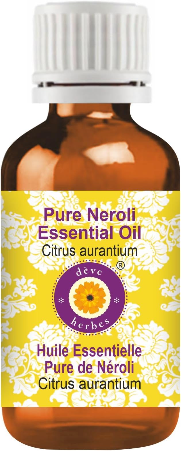 dève herbes Pure Neroli Essential Oil (Citrus aurantium) Steam Distilled 5ml (0.16 oz)