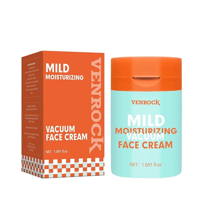 Venrock Face Moisturizer for Sensitive Skin, Fragrance-Free Daily Face Cream with Hyaluronic Acid & Probiotic-Derived Ingredients, Lightweight Non-Greasy Hydrating Lotion, Airless Pump, 1.69 fl oz