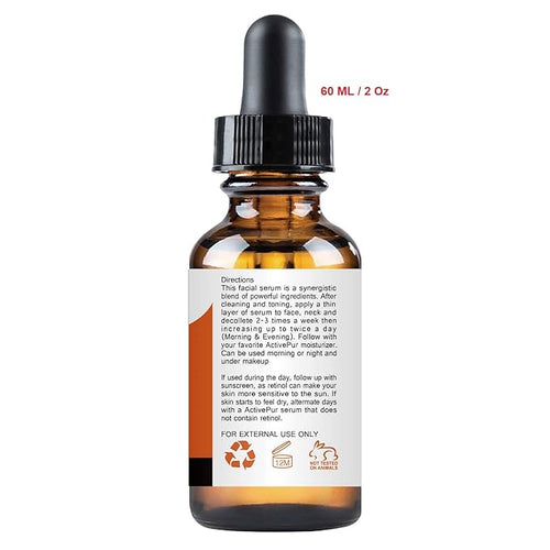 25% Best Vitamin C Serum for Face (2 Oz/60 ml) Hyaluronic Acid Vitamin E Retinol Ferulic Acid Niacinamide Collagen in Anti Aging Eye Circles Fine Lines Wrinkles Dark Spots - All Skin Types