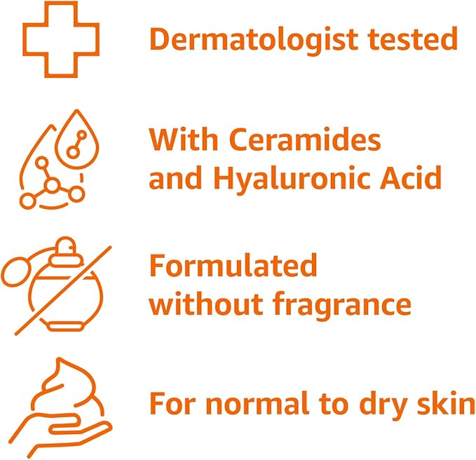 Amazon Basics Moisturizing Cream for Face and Body, Fragrance-Free, with Ceramides, Hydrating for Dry Skin, 16 Ounces, 1-Pack