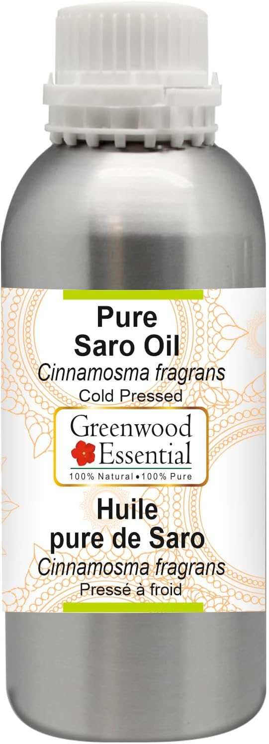 Greenwood Essential Pure Saro Essential Oil (Cinnamosma fragrans) Steam Distilled 300ml (10 oz)