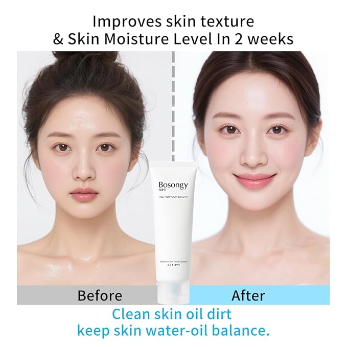 Cleansing Foam Amino Acid Face Wash120ml(4.05fl.oz) Gentle Korean Skincare Cleanser with Ceramide,pH-Balanced for Sensitive Skin, Removes Sunscreen &Light Makeup, Hydrating&Skin Revitalizing.