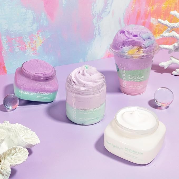 Sugar Scrub, Exfoliating Body Scrub (8 Ounce, Mermaid Lagoon)