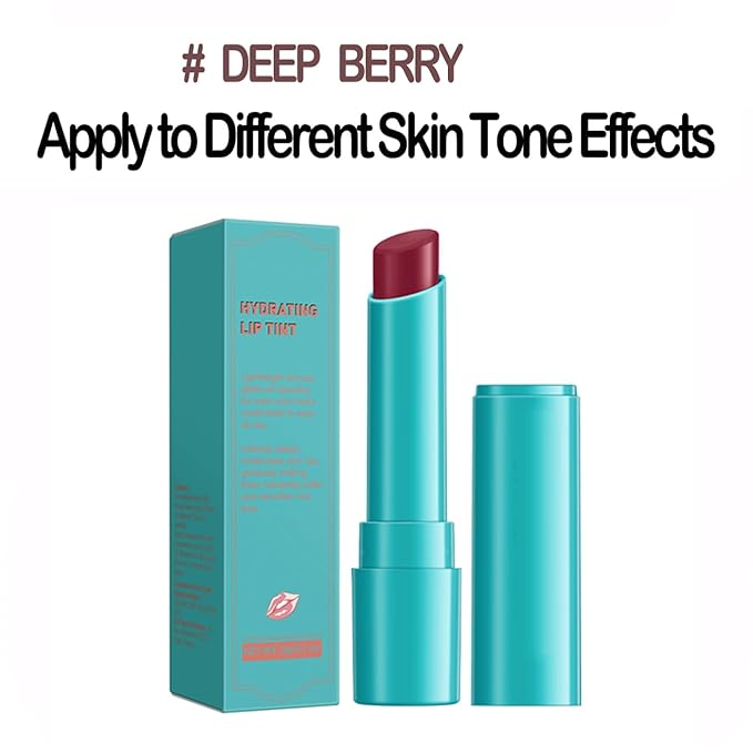 2Pcs Lip Tint Hydrating, Moisturizing Effect Tinted Lip Balm Hydrating, Natural Ingredients Moisture Lip Tint, Non-Sticky and Long-Lasting