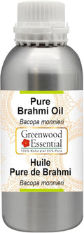 Greenwood Essential Pure Brahmi Oil (Bacopa monnieri) Natural Therapeutic Grade 630ml (21 oz)