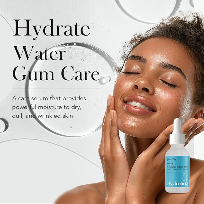 Olivia & Allison Hyaluronic Acid Serum 1.0 fl oz - With Panthenol + Olive Leaf Extract for Hydration & Calming Care