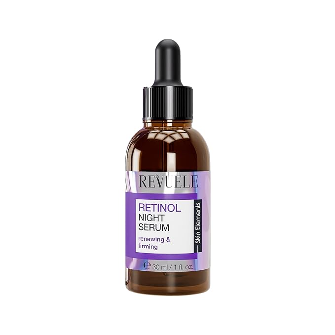 REVUELE Retinol Night Serum, Lightweight Face Serum with Retinol, Hyaluronic Acid & Panthenol 1 fl.oz