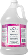 HERITAGE STORE Rosewater - Refreshing Splash for Glowing Skin with Damask Rose - All Skin Types - Hydrating Rose Water for Face - Made Without Alcohol, Hypoallergenic, Vegan, 60-Day Guarantee, 1 Gal.