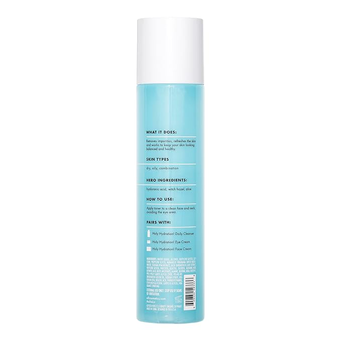 e.l.f. Keep Your Balance Toner, Gentle, Refreshing, Removes Makeup & Impurities, Hydrates, Cleanses, Soothes, Infused with Hyaluronic Acid, Witch Hazel and Aloe, 5.07 Fl Oz