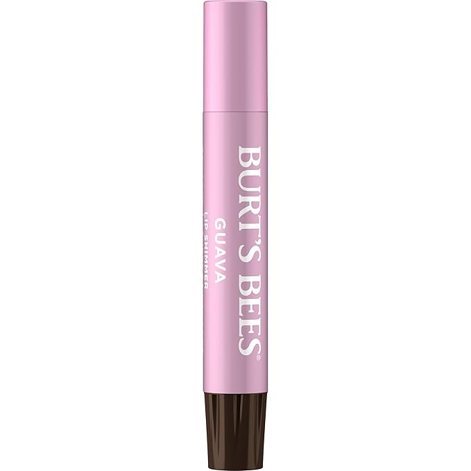 Burt's Bees Shimmer Lip Tint Set, Tinted Lip Balm Stick, Moisturizing for All Day Hydration with Natural Origin Glowy Pigmented Finish & Buildable Color, Guava (4-Pack)