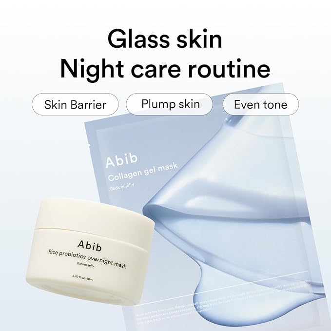 Abib Collagen Gel Mask Sedum Jelly 10 Sheets (Hydrating) I Korean Vegan Collagen, Cooling Hydrating Hyaluronic Acid Hydrogel Face Mask Skin Care