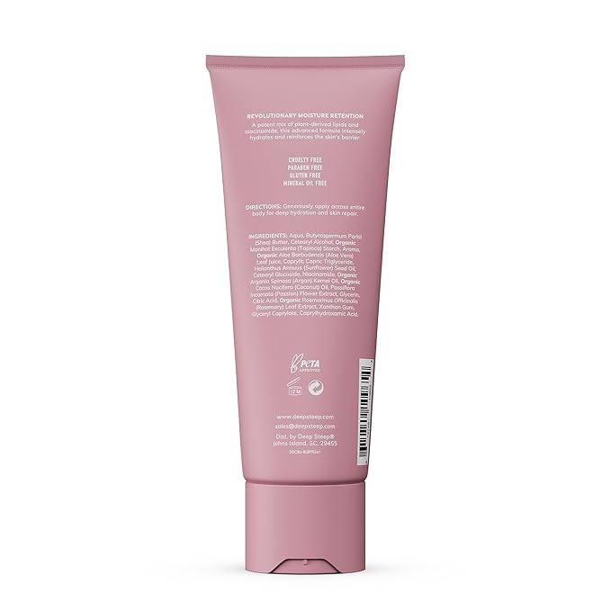 Deep Steep Body Lotion, Passion Fruit Guava, 8 oz – Moisturizer with Coconut Oil, Shea Butter, Argan Oil, Aloe Vera & Niacinamide – Vegan, Clean Beauty, Daily Skin Hydration