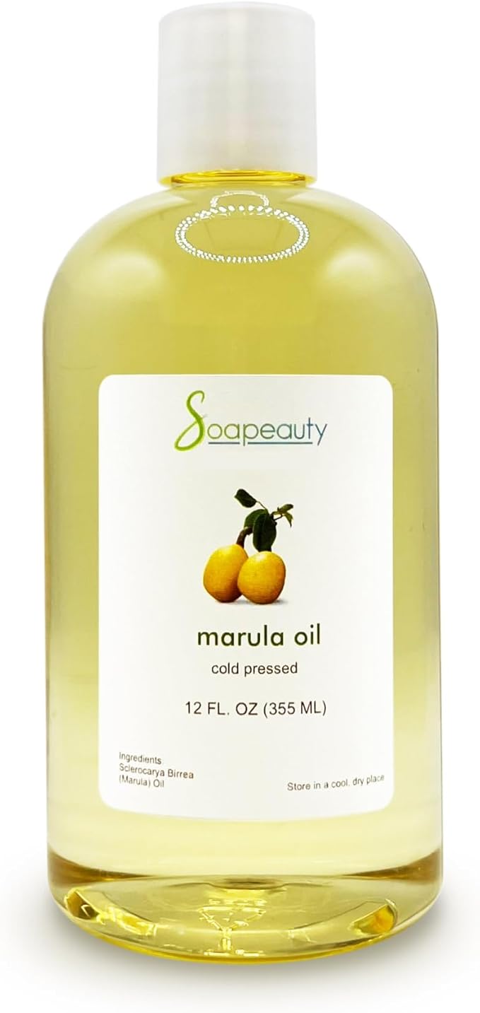 Marula Oil by Soapeauty | 100% Pure & Natural, Cold Pressed, Rich in Vitamin E & Omega Fatty Acids | Best for Skin, Hair, Face, Nails, and Soap Making | 12 fl oz