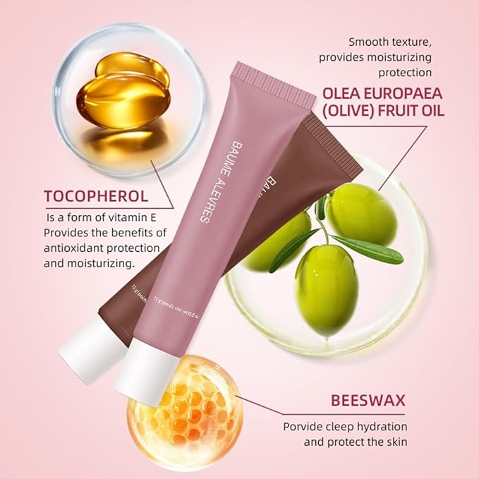 Butter Lip Balm – Ultra-Hydrating Lip Care with Shea Butter & Olive Oil, Soothes Dry Lips with Natural Tint & Gloss Effect,Lip Plumper Moisture & Light Lip Stain Finish #5 Vanilla Beige